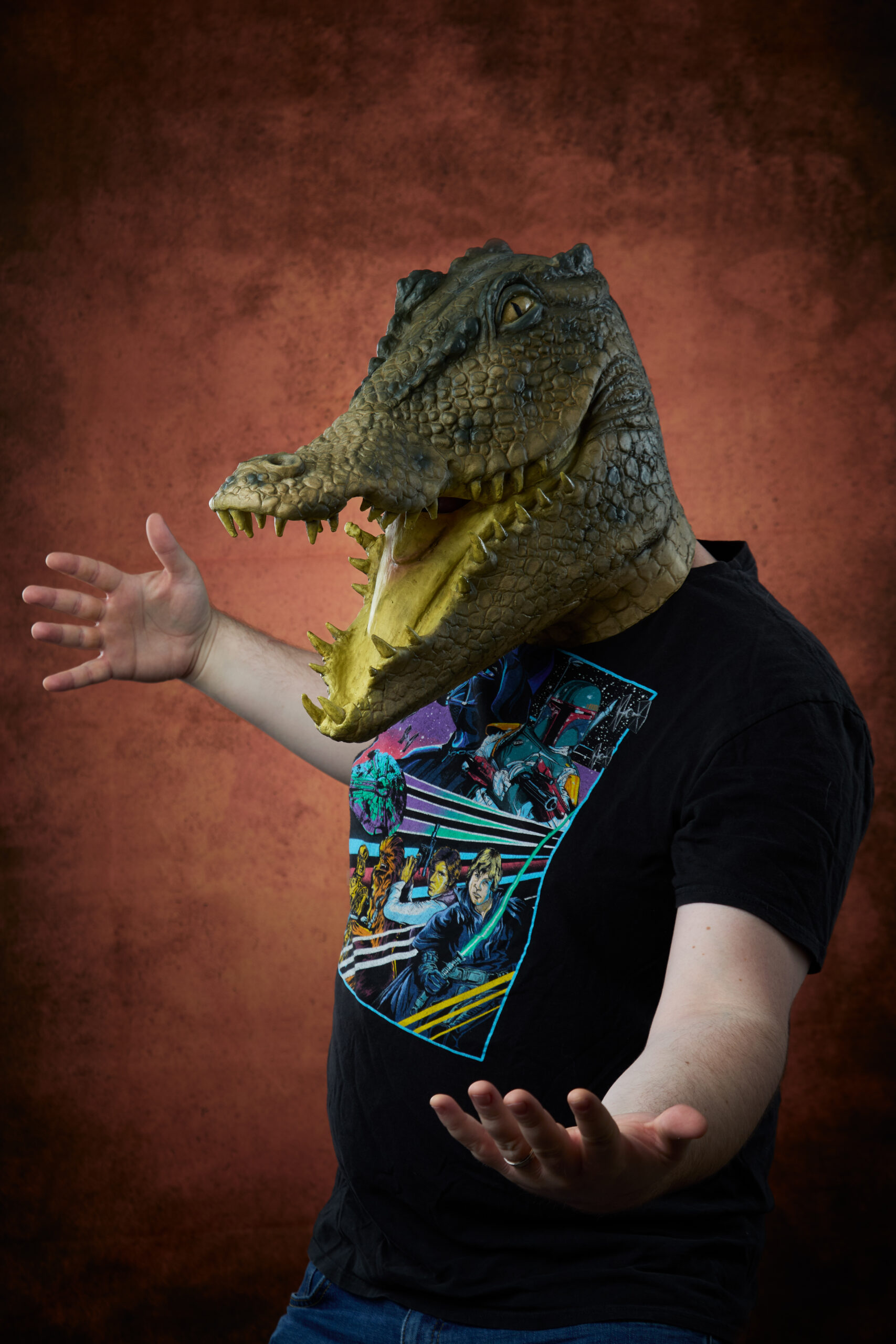 Craig in the alligator mask